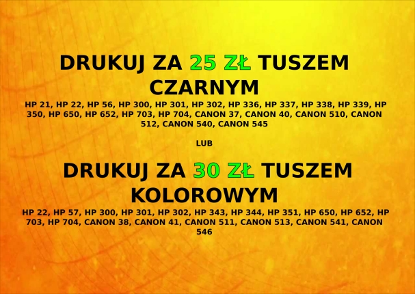Napełnianie tuszu i toneru tanio - Napełnianie tuszu i toneru tanio Bytom!