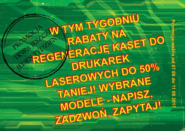 Rabat na regenerację kaset do drukarek laserowych do 50% taniej - zadzwoń napisz zapytaj! - Rabat na regenerację kaset do drukarek laserowych do 50% taniej! Bytom